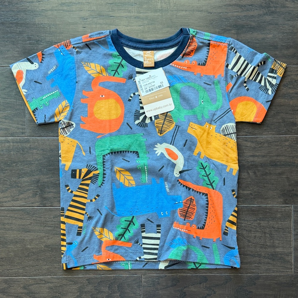 Vibrant Jungle Print Kids Tee